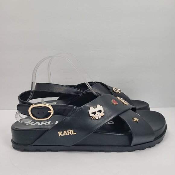 Karl Lagerfeld Shoes - Karl Lagerfeld Paris Bexli Women's Black Sandal US Size 11M